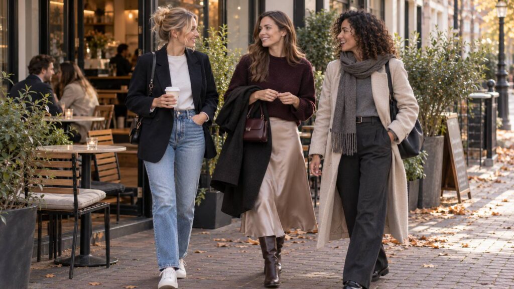 Outfit dames inspiratie met verschillende persoonlijke stijlen en draagbare combinaties